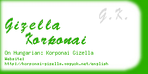 gizella korponai business card